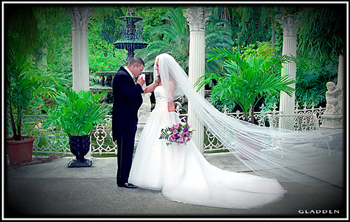 Bride and Groom at Kopak Gardens
